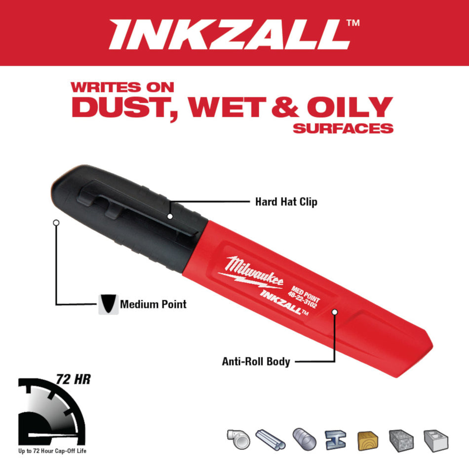 Milwaukee 48-22-3103, 1PK Med. Chisel Black Marker
