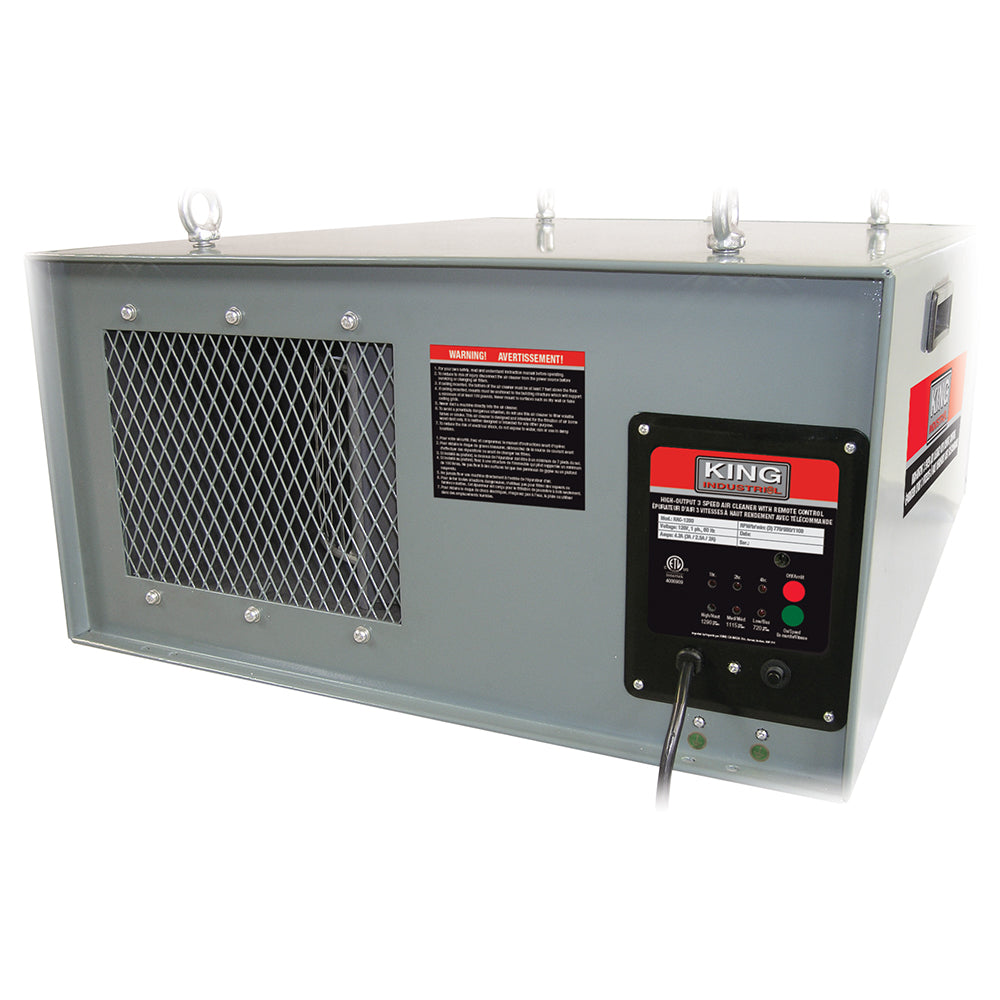 KING Canada KAC-1200, 3 Speed air cleaner - with remote control - 720, 1115, 1290 CFM