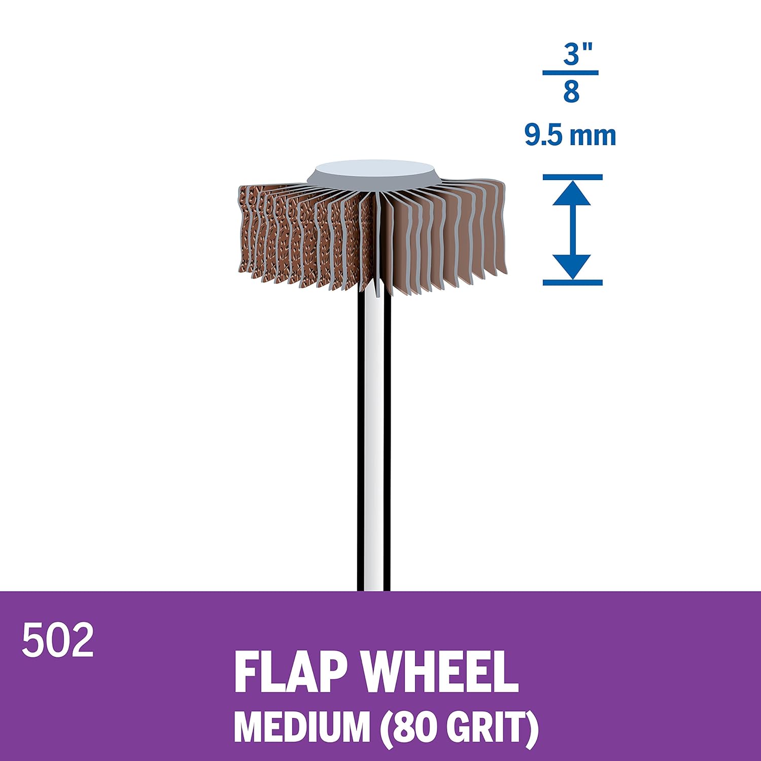 DREMEL 502, 3/8" Flap wheel Sander (80 grit)