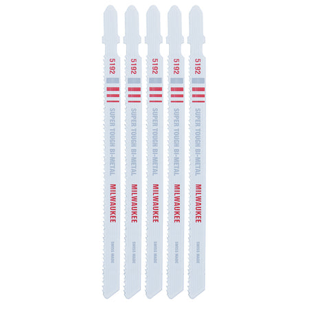 Milwaukee 48-42-5192, 5-1/4" 14 TPI Bi-Metal Jig Saw Blade (5/pkg)