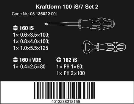 Wera 05136022001, Kraftform 100 is/7 Set 2