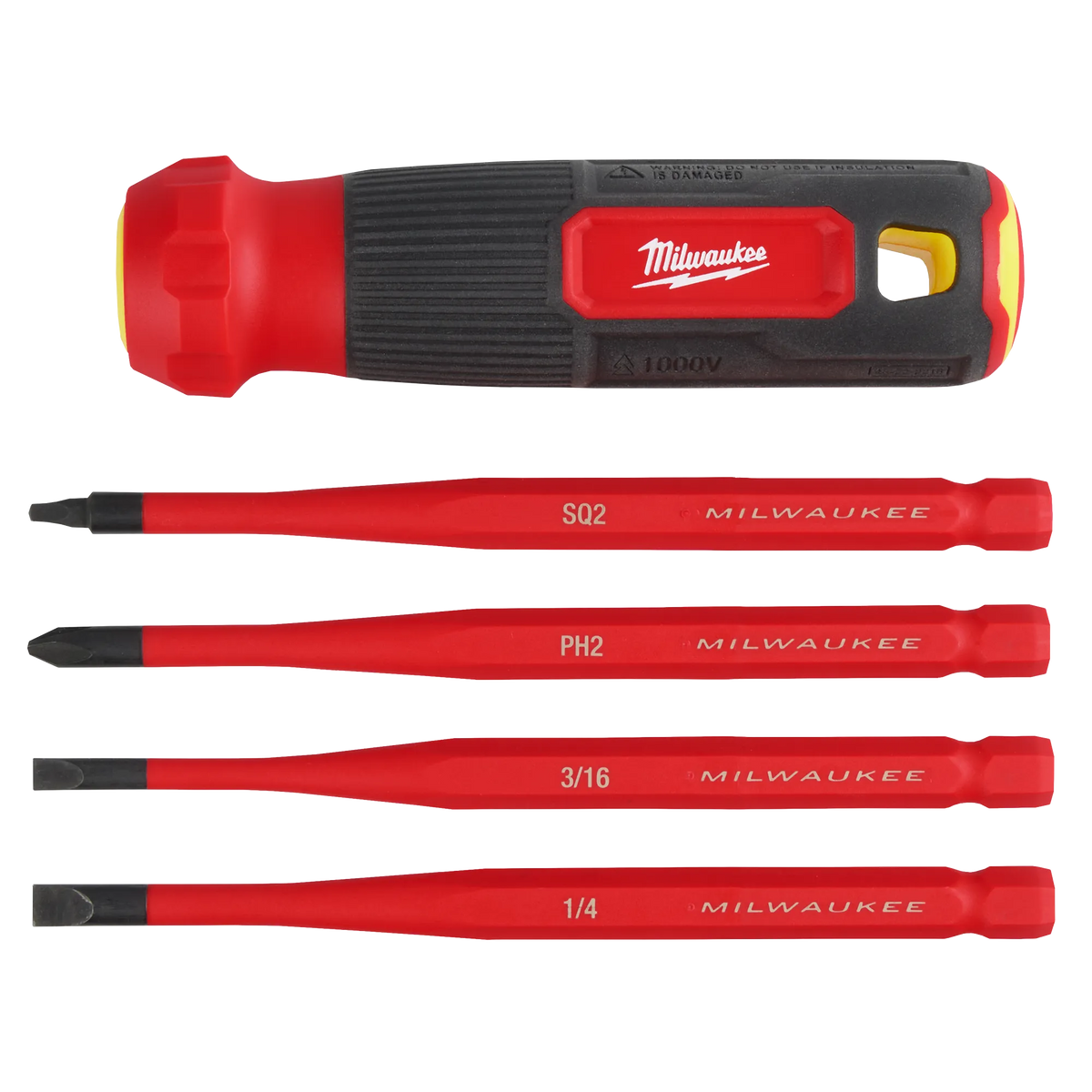 Milwaukee 48-22-2216, 4-in-1 1000V Insulated Slim Tip Multi-Bit Screwdriver