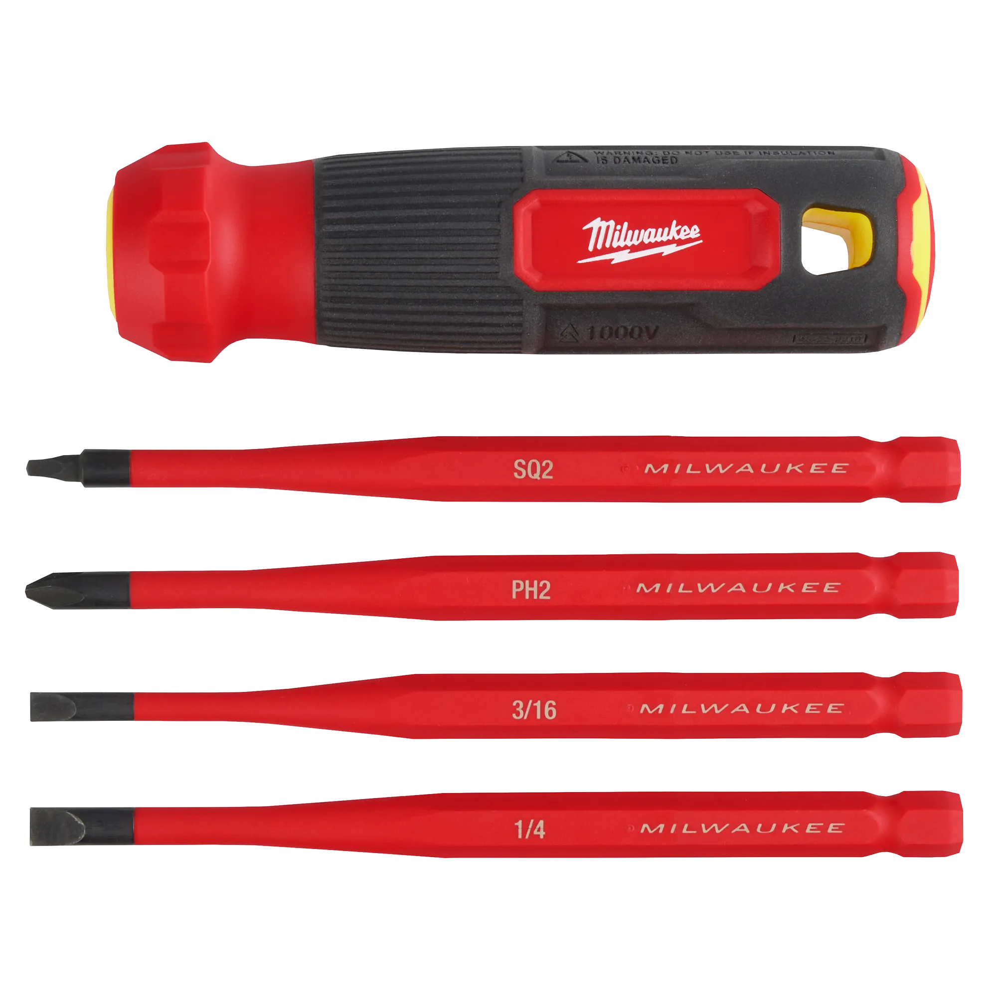 Milwaukee 48-22-2216, 4-in-1 1000V Insulated Slim Tip Multi-Bit Screwdriver