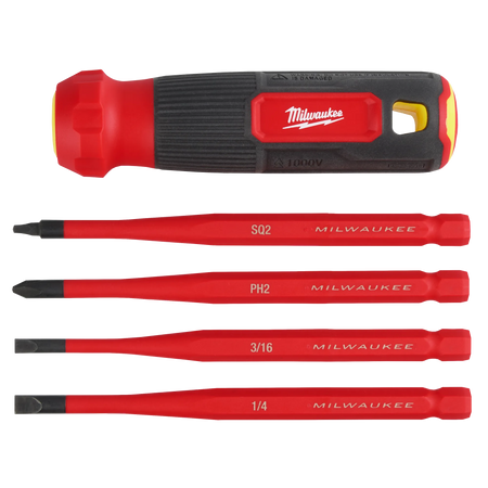 Milwaukee 48-22-2216, 4-in-1 1000V Insulated Slim Tip Multi-Bit Screwdriver