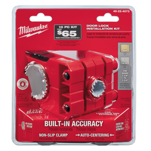 Milwaukee 49-22-4073, Door Lock Installation Hole Dozer Hole Saw Kit