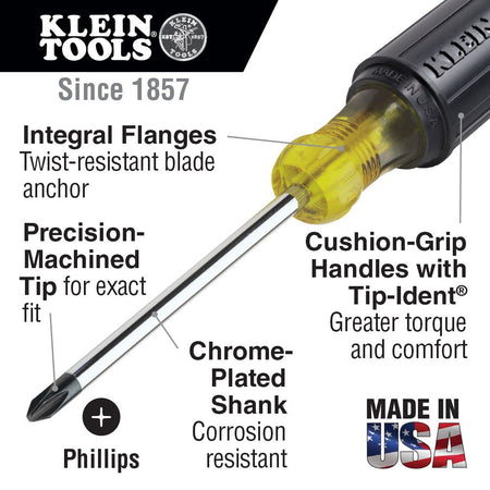 Klein Tools 85484, Screwdriver Set, Mini Slotted and Phillips, 4-Piece
