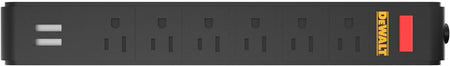 DEWALT DWST82693, Magnetic Power Strip with 6 Power Outlets