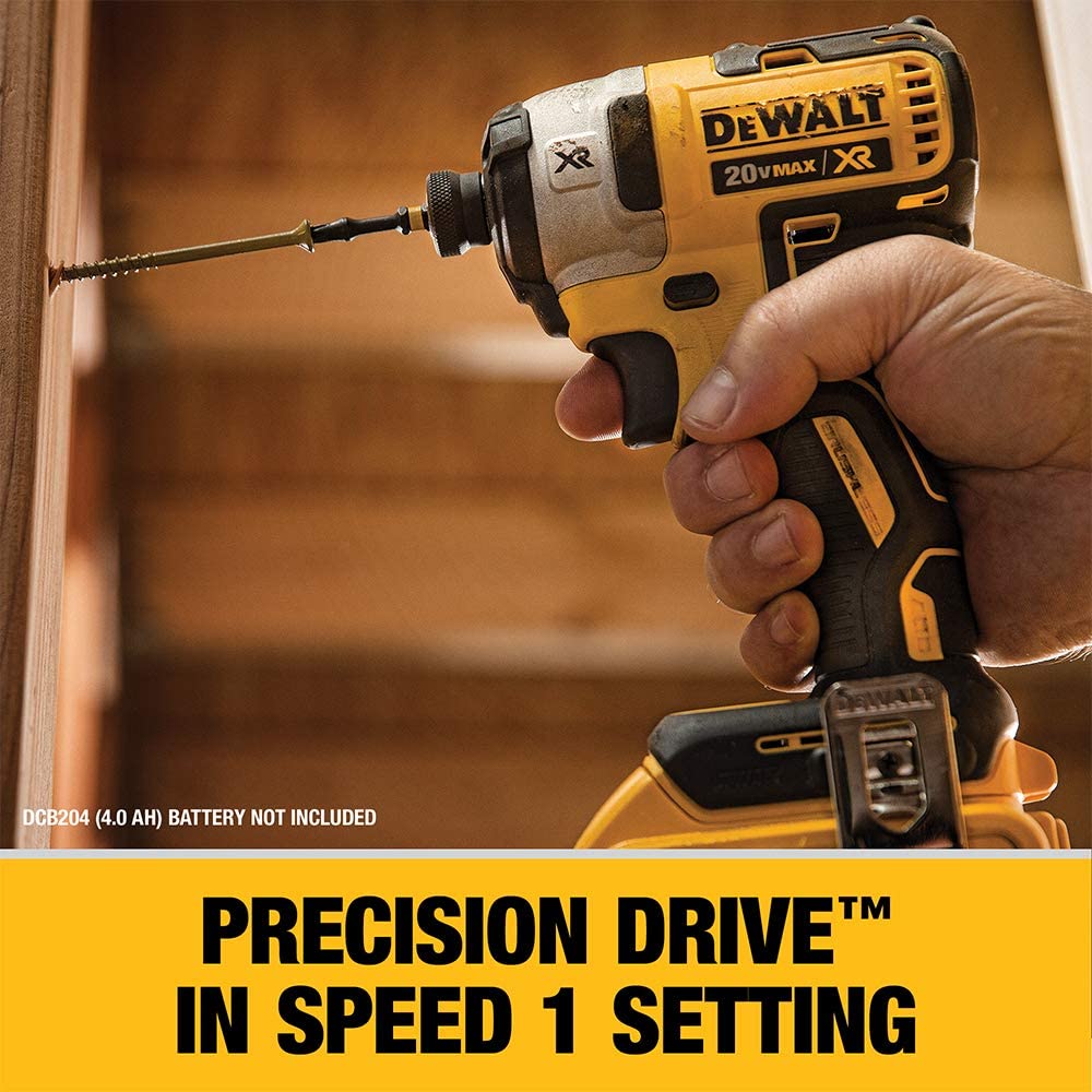 DEWALT DCF887D2, 20V MAX XR 1/4'' 3-Speed Impact Driver Kit (2.0Ah)