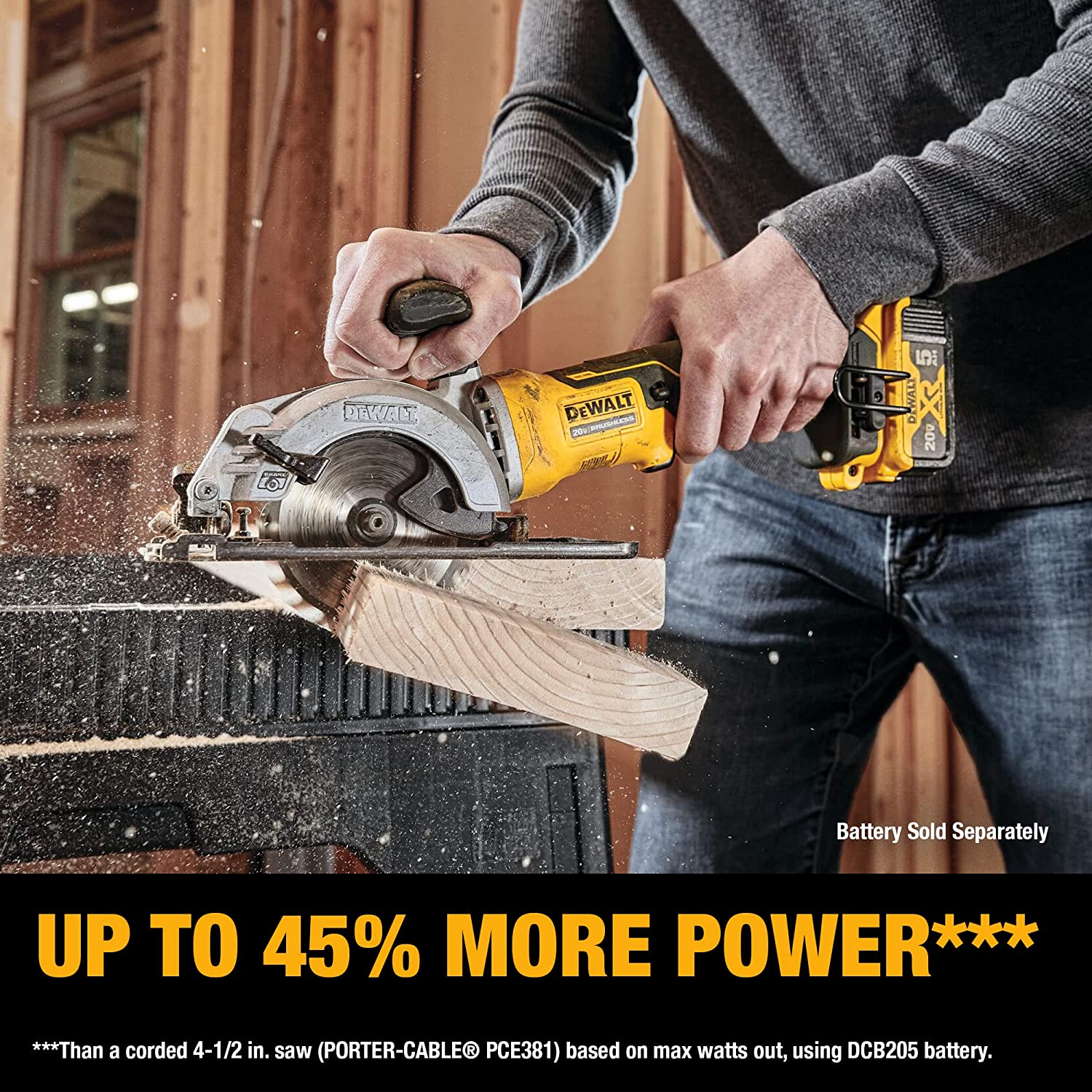 DEWALT DCS571B, ATOMIC 20V MAX BRUSHLESS 4-1/2'' Circular Saw (Tool Only)