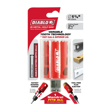 Diablo DHS1750, 1-3/4" BiM Hole Saw