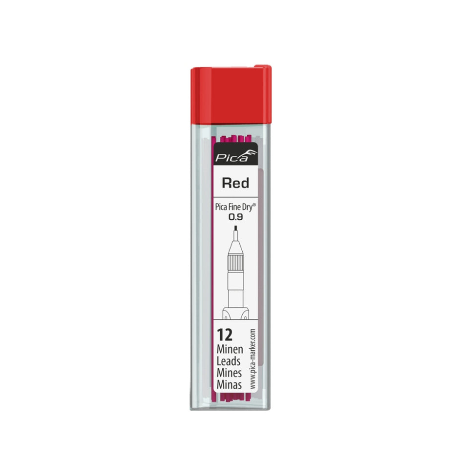 Pica 7031/SB, Pica Fine Dry Refill Set Red 12 Leads