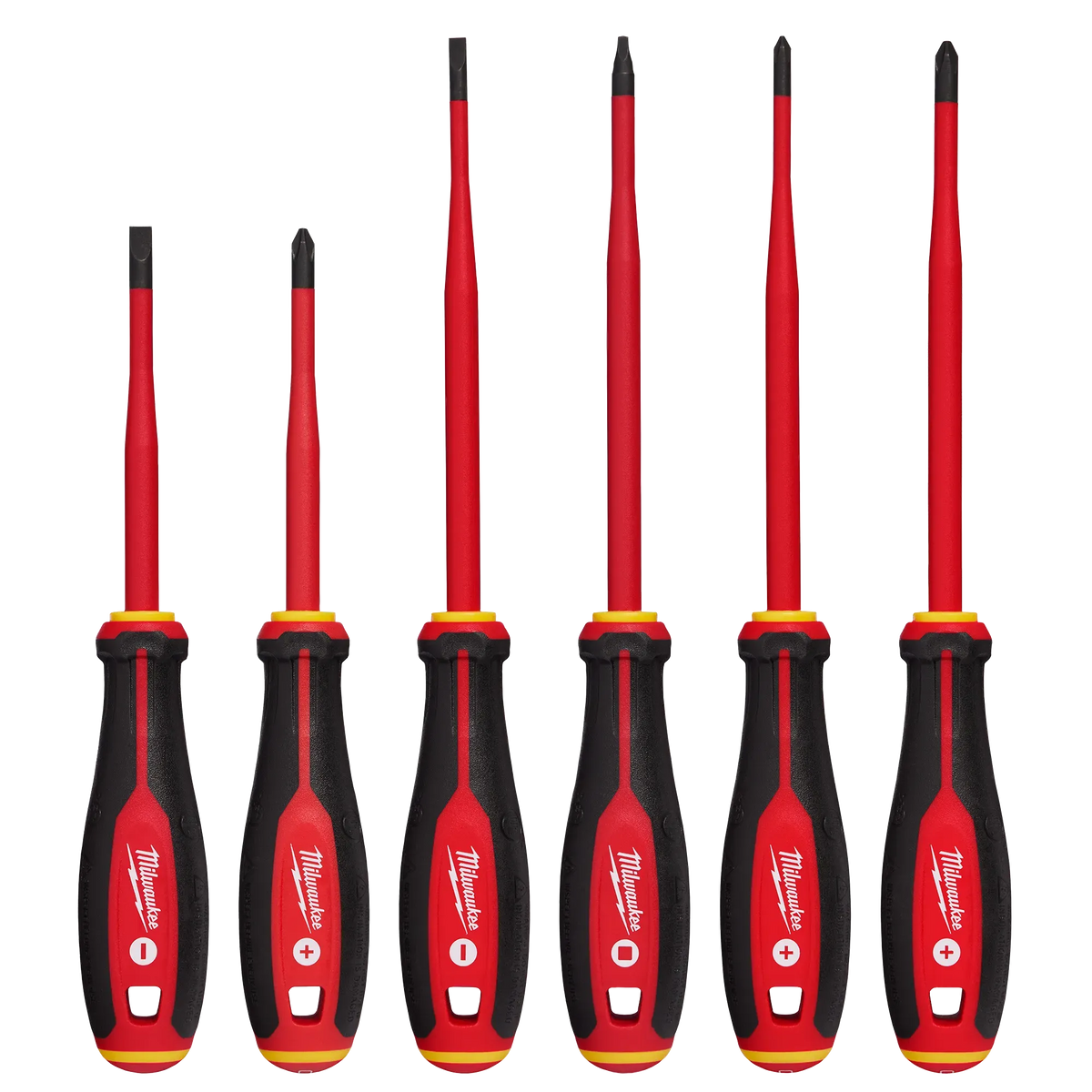 Milwaukee 48-22-2206, 6pc 1000V Insulated Slim Tip Screwdriver Set