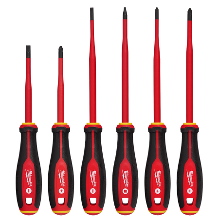 Milwaukee 48-22-2206, 6pc 1000V Insulated Slim Tip Screwdriver Set