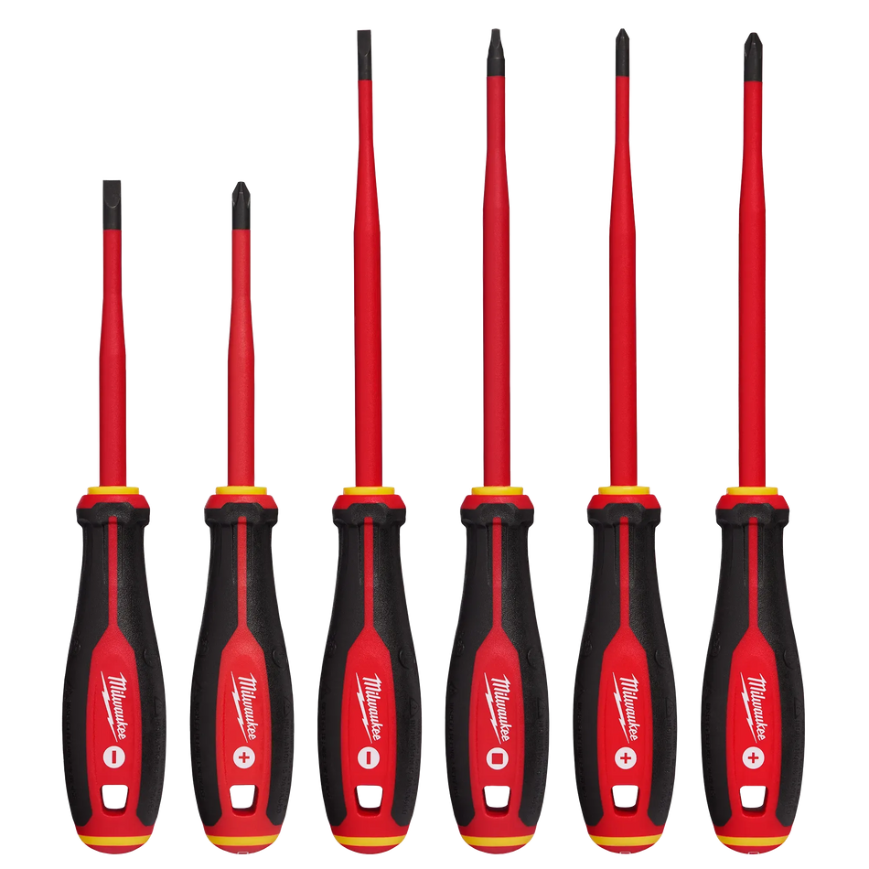 Milwaukee 48-22-2206, 6pc 1000V Insulated Slim Tip Screwdriver Set