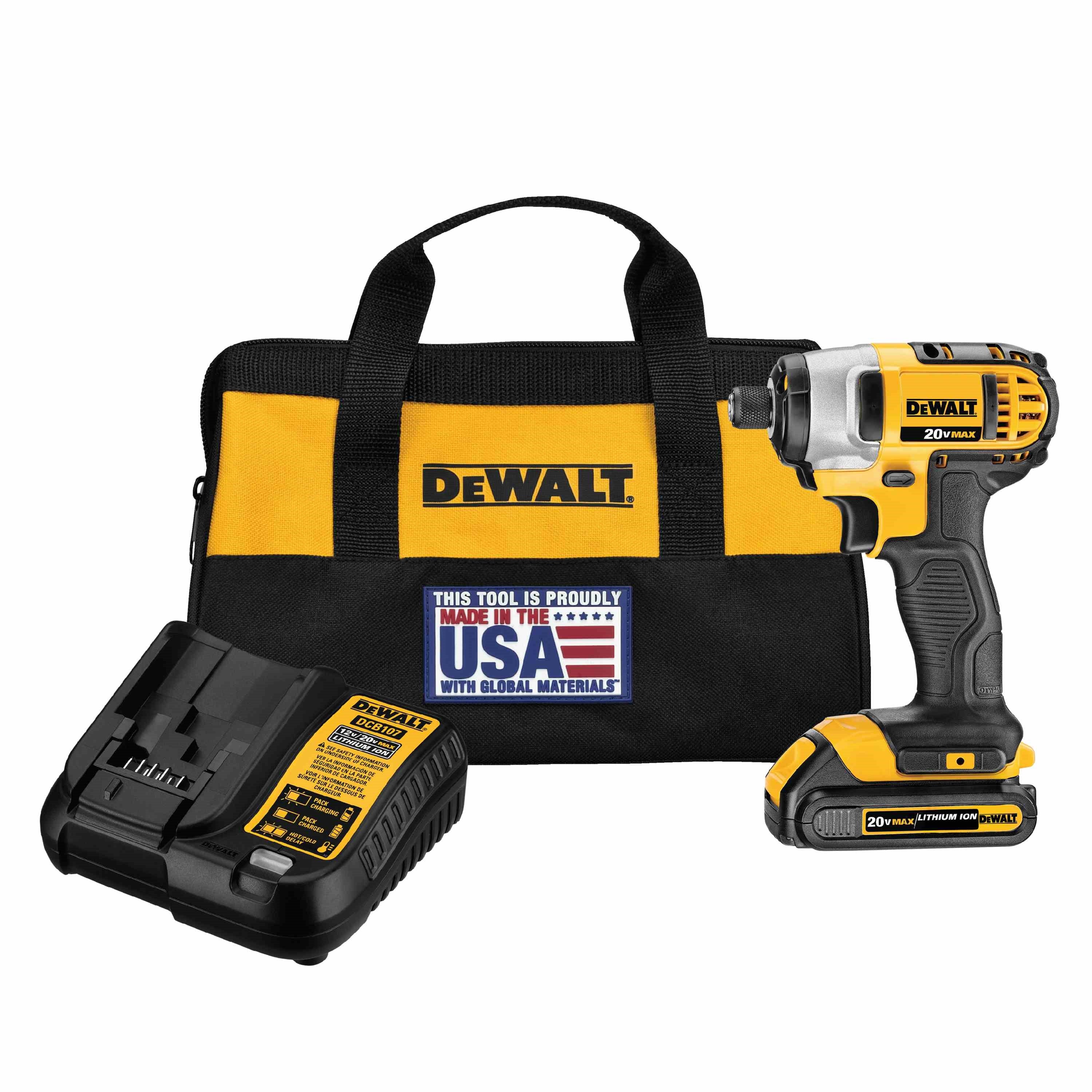 DEWALT DCF885C1, 20V MAX 1/4'' Impact Driver Kit