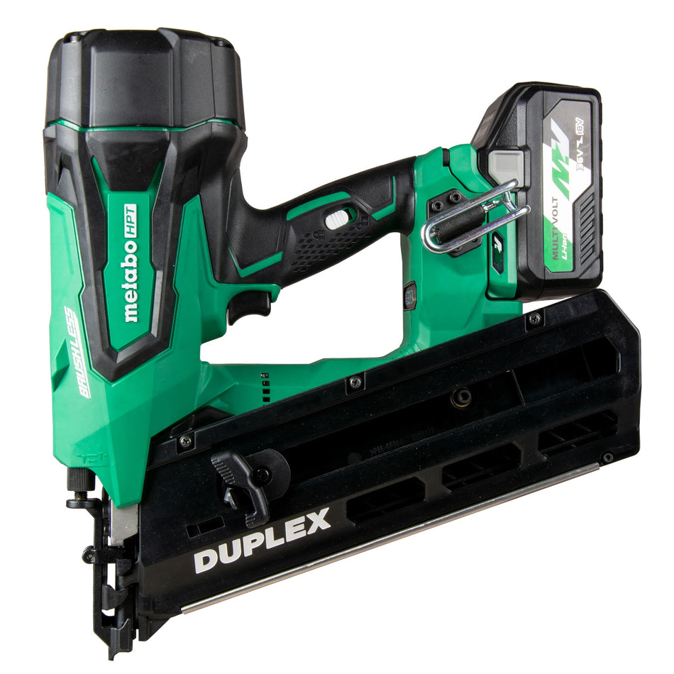 Metabo HPT NR3675DD, MultiVolt 36V 3-1/2" 21° Cordless Duplex Nailer