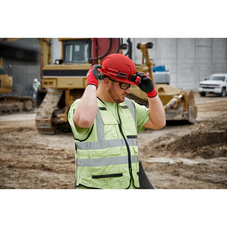 Milwaukee 48-73-1200, BOLT™ White Front Brim Vented Hard Hat w/4pt Ratcheting Suspension (USA) - Type 1, Class C