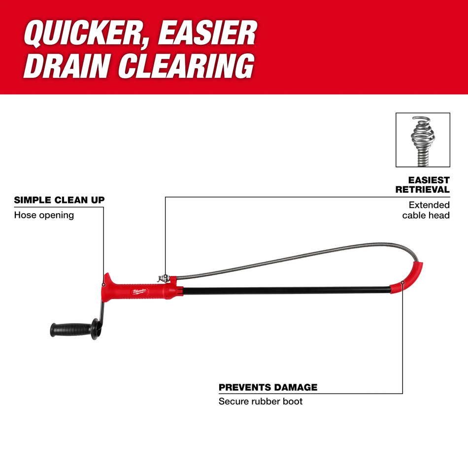 Milwaukee 48-22-5765, 3' Toilet Auger