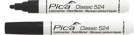 Pica 524/46, Paint-/Industry marker 2-4mm, Round tip, black