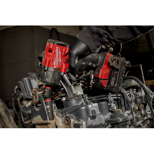 Milwaukee 49-66-7021, 3/8" Drive SHOCKWAVE Impact Duty Metric Deep 6 Point Socket Set - 8 Piece
