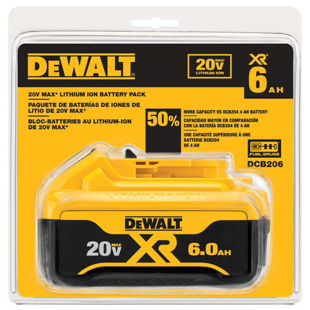 DEWALT DCB206, 20V MAX Li-Ion Battery (6.0 Ah)