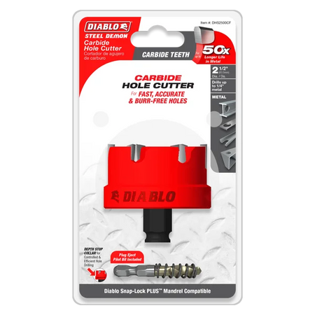 Diablo DHS2500CF, Steel Demon™ Carbide Teeth Hole Cutter 2-1/2"
