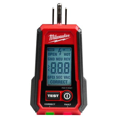 Milwaukee 2224-20, Digital GFCI Receptacle Tester
