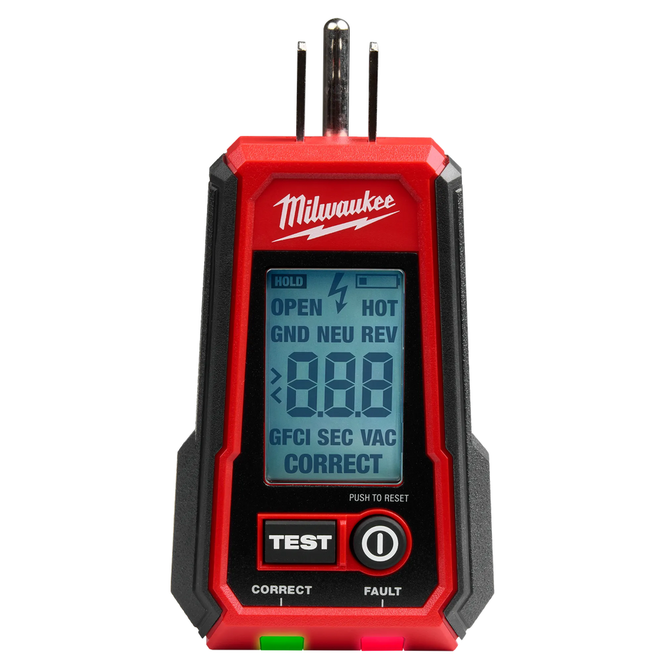 Milwaukee 2224-20, Digital GFCI Receptacle Tester