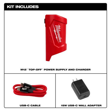 Milwaukee 48-59-1211, M12 TOP-OFF Power Supply and Charger