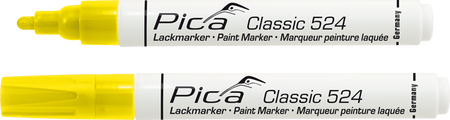 Pica 524/44, Paint-/Industry marker 2-4mm, Round tip, yellow