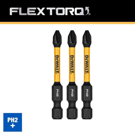 DEWALT DWAF2PH2IR3,  2.25IN PHILLIPS #2 FLEXTORQ 3PK