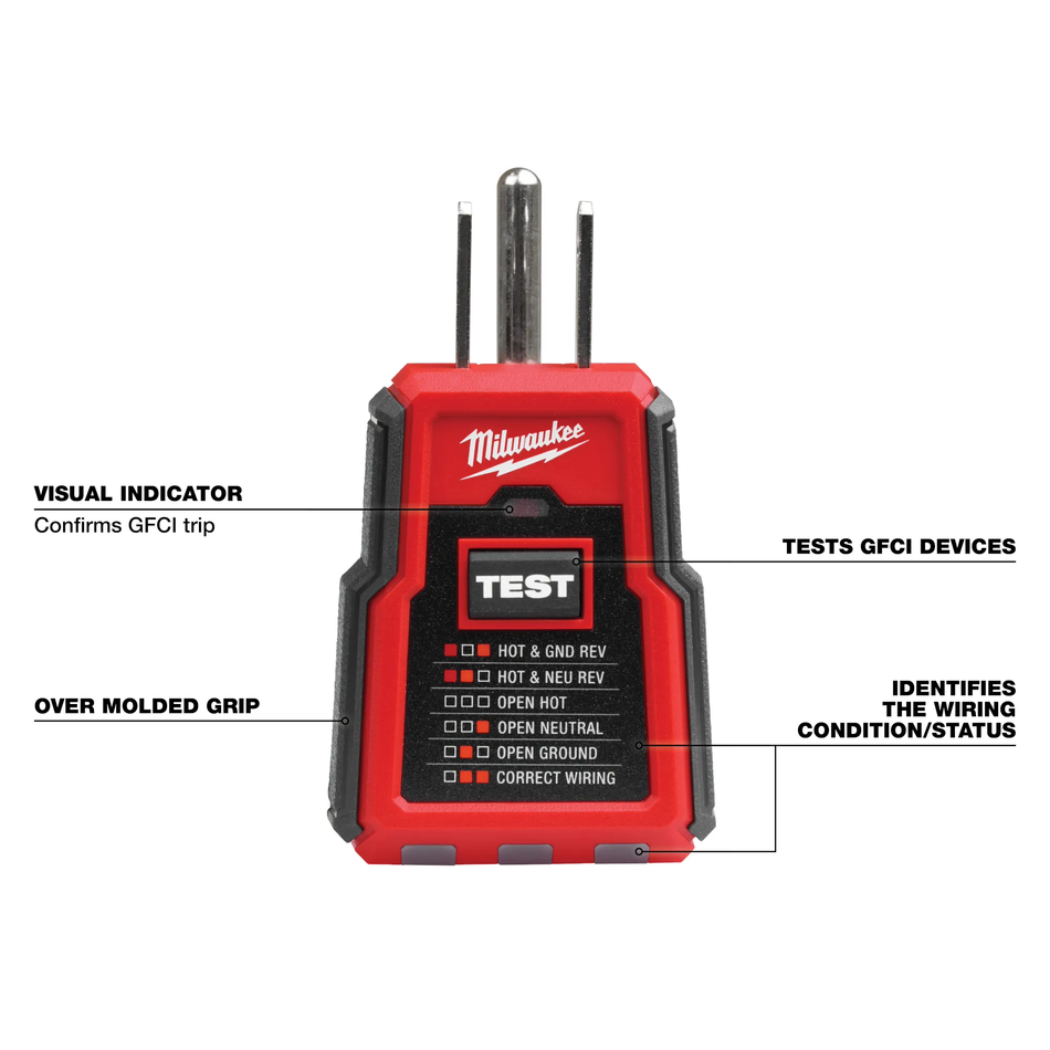 Milwaukee 2223-20, GFCI Receptacle Tester
